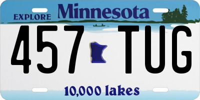 MN license plate 457TUG