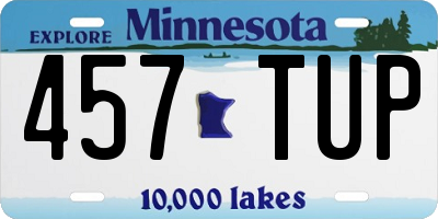 MN license plate 457TUP