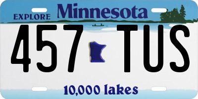 MN license plate 457TUS
