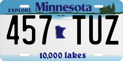 MN license plate 457TUZ