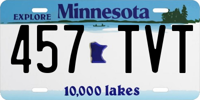 MN license plate 457TVT