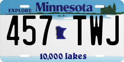 MN license plate 457TWJ