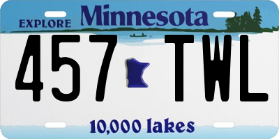 MN license plate 457TWL