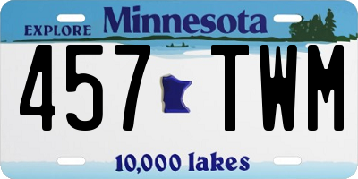 MN license plate 457TWM