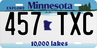 MN license plate 457TXC