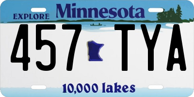 MN license plate 457TYA