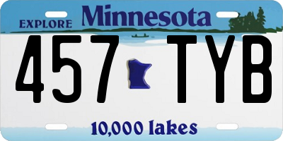 MN license plate 457TYB