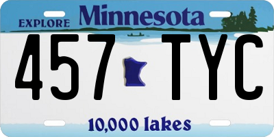 MN license plate 457TYC