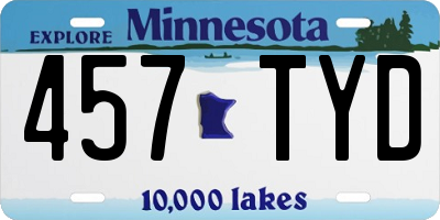 MN license plate 457TYD