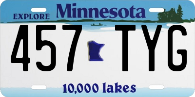 MN license plate 457TYG