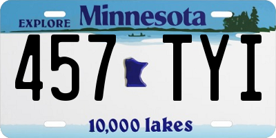MN license plate 457TYI