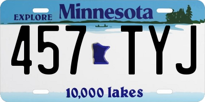 MN license plate 457TYJ