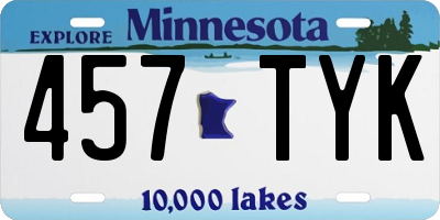 MN license plate 457TYK