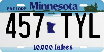 MN license plate 457TYL