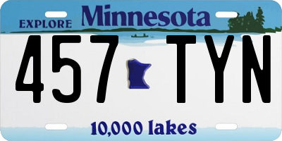 MN license plate 457TYN