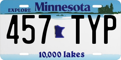 MN license plate 457TYP