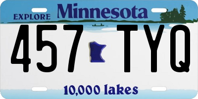 MN license plate 457TYQ