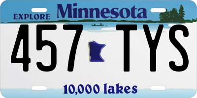 MN license plate 457TYS
