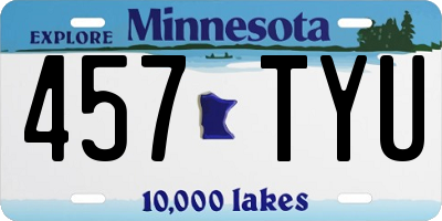 MN license plate 457TYU