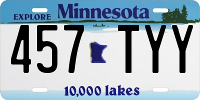 MN license plate 457TYY