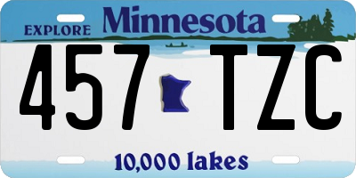 MN license plate 457TZC