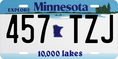 MN license plate 457TZJ