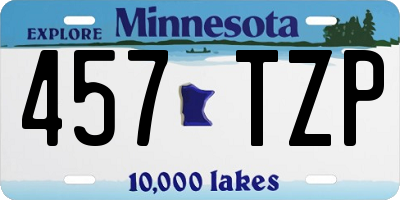MN license plate 457TZP