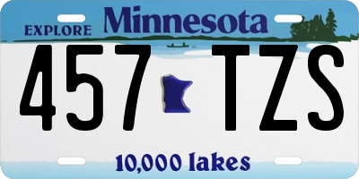 MN license plate 457TZS