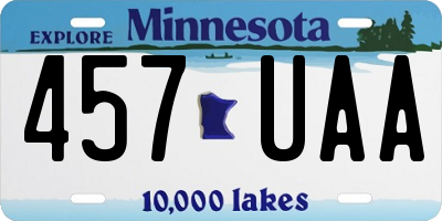 MN license plate 457UAA