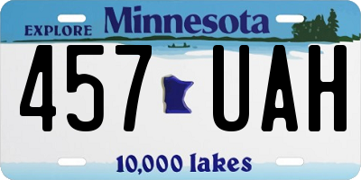 MN license plate 457UAH