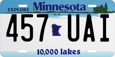 MN license plate 457UAI