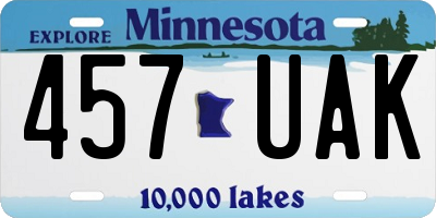 MN license plate 457UAK