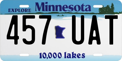 MN license plate 457UAT