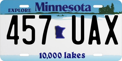 MN license plate 457UAX