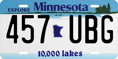 MN license plate 457UBG