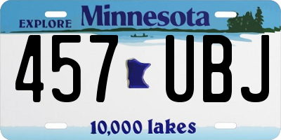MN license plate 457UBJ