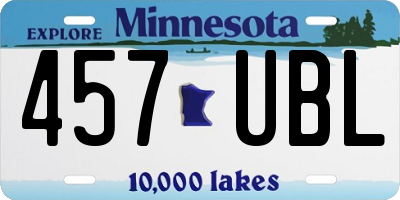MN license plate 457UBL