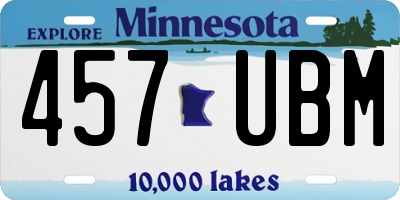 MN license plate 457UBM