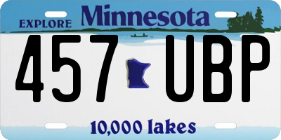 MN license plate 457UBP