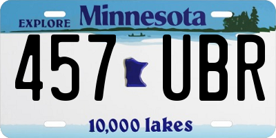 MN license plate 457UBR