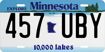 MN license plate 457UBY