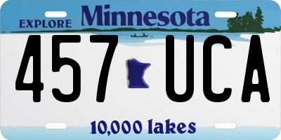 MN license plate 457UCA