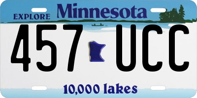 MN license plate 457UCC