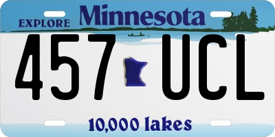 MN license plate 457UCL