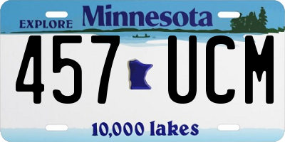 MN license plate 457UCM