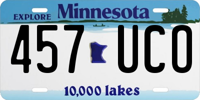 MN license plate 457UCO