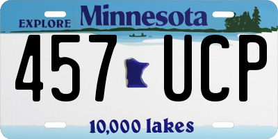 MN license plate 457UCP