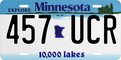 MN license plate 457UCR