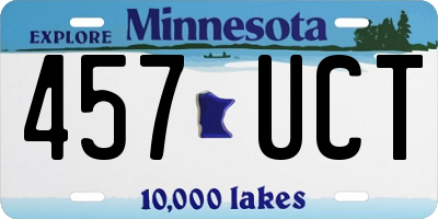 MN license plate 457UCT