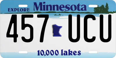 MN license plate 457UCU